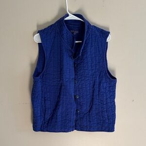 Quilted Blue Cotton Vest